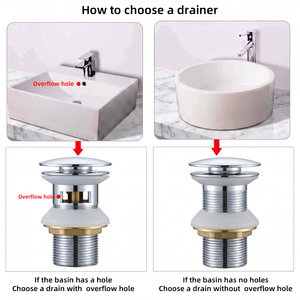 Vanne de vidange de lavabo moderne en laiton massif chromé, anti-corrosion, à <span class=keywords><strong>clic</strong></span>-<span class=keywords><strong>clac</strong></span>, G1-1/4, pour salle de bain et baignoire - Product Image 4