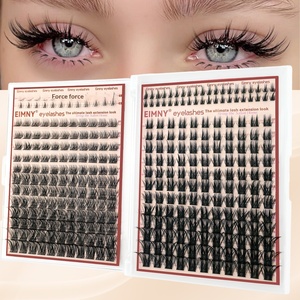 Nouvel Arrivage : Clusters de Cils en Gros DIY Semi-Faits Main, 14 Rangs, 10-16mm, Fibre Synthétique, Offre Spéciale en Boîte - Product Image 6