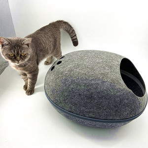 Fabrik direkt Großhandel Filz Haustier Höhle Filz Katzen haus Haustier Nest/Zeltbett - Product Image 1