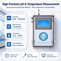 Moniteur intelligent de qualité de l'eau, analyseur de pH en ligne continu, transmetteur avec sortie RS485, écran 7 pouces pour l'eau de refroidissement et les piscines