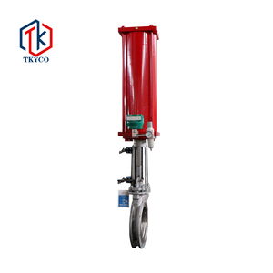 Ductile <b>Iron</b> Carbon Steel Stainless Steel Pneumatic Knife Gate PZ673 Knife Gate - Product Image 2