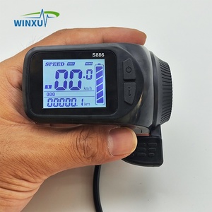 Shenzhen Factory 24V 36V 48V 250W E-bike Motor sin escobillas Controlador universal S886 Pantalla de velocidad LCD para bicicleta eléctrica plegable - Product Image 2