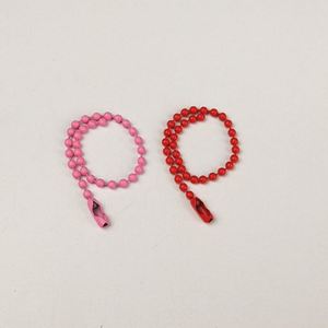 Cadena de Bolas Metálicas Rojas y Negras de Alta Calidad de 2.4 mm, Cadena de Bolas Personalizada en Varios Colores para Etiquetas Colgantes - Product Image 2