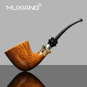 Muxiang Briar Wood Smoking Pipe Bent Type Handcrafted Tobacco Pipe For Personal Gift - Product Image 1