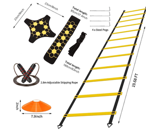 Fußball/Fußball Speed Quickness Agility Training Sets Ausrüstung Leitern Hürden Sechs kant ringe Kegel Reaktions ball mit Trage tasche - Product Image 3