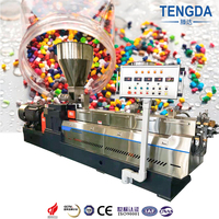 PLA PBS PBAT Amidon de Maïs CaCO3 Fibre Granulés Biodégradables Double Vis Extrudeuse Plastique Compounder Machine