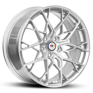 Ruedas Forjadas de Lujo Personalizadas YRO de <span class=keywords><strong>1</strong></span> Pieza con Múltiples Radios, Acabado Plateado Mecanizado, de 17 a 24 Pulgadas, 5x112, 5x114.3, 5x120 para <span class=keywords><strong>Maserati</strong></span> <span class=keywords><strong>MC20</strong></span> - Product Image 4