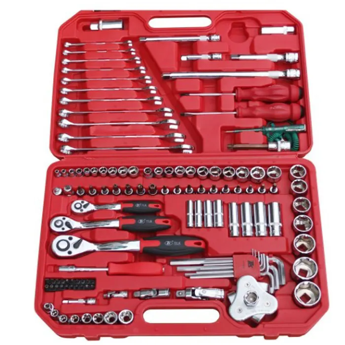 Workpro — kit d'outils de réparation automobile, ensemble d'instruments, avec clé à cliquet, pour véhicule, 155 pièces