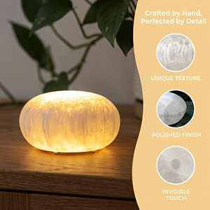 Lampe d'Ambiance Rechargeable pour Décoration de Bureau, Cadeau d'Anniversaire et de Fêtes, Lampe de Bureau Sans Fil, <span class=keywords><strong>Veilleuse</strong></span> en Sélénite en Forme de Gâteau de Lune - Product Image 4