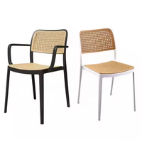 Chaises de salle à manger d'extérieur en plastique modernes de haute qualité pour restaurant, maison, cuisine, hôtel