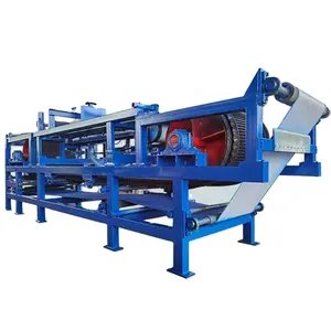 Continuous customized sludge dewatering equipment vacuum belt filter press for food industry