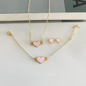 Moda Love <span class=keywords><strong>collana</strong></span> <span class=keywords><strong>farfalla</strong></span> Set lega olio di gocciolamento Multi colore <span class=keywords><strong>collana</strong></span> da donna all'ingrosso negozio di gioielli all'ingrosso N23039 - Product Image 6