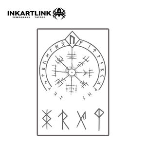 สติกเกอร์ลาย<span class=keywords><strong>สัก</strong></span>สมุนไพรลาย<span class=keywords><strong>เข็มทิศ</strong></span>ไวกิ้งแบบกำหนดเอง กันน้ำ ติดทนนาน 15 วัน <span class=keywords><strong>ลาย</strong></span>กึ่งถาวรสำหรับตกแต่งร่างกาย สำหรับผู้ชาย ขายส่ง - Product Image 3
