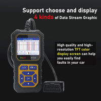 Escáner OBD2 Profesional AT500, Lector de Códigos de Auto, Herramienta de Diagnóstico, Herramienta de Escaneo de Luz de Advertencia del Motor para Autos con OBD II
