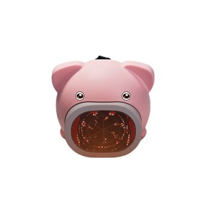 Cute Pig Desktop <b>Heater</b> 220V <b>USB</b> Portable Home Office Dormitory Warmer Pink Gray - Product Image 2