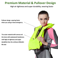 210 deniers Nylon TPU revêtement néoprène bord tuba gonflable plongée gilet de sauvetage