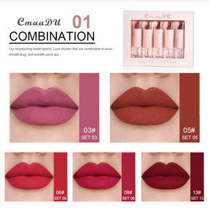 Hot Matte Liquid Lipstick Set Impermeable Lip Makeup Girls Women Multi Colors Lip Gloss Kit Hidratante Lápices labiales de larga duración - Product Image 3