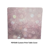 Housse de table pliante personnalisée imprimée recto-verso en tissu tendu portable – Nappe publicitaire pour stand de marché