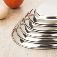 Yolecen – Assiette ovale épaissie en acier inoxydable de qualité supérieure pour poisson, riz et légumes, idéale pour la maison et les restaurants