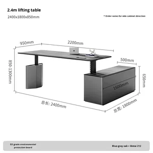 Escritorio Eléctrico de Altura Ajustable con Doble Motor, Moderno Escritorio de Oficina de Madera para Trabajar Sentado o De Pie, para el Hogar y la Oficina - Product Image 6