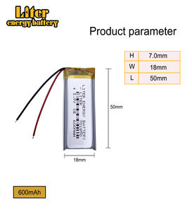 701850 600mah batterie au Lithium capacité sans fil Wifi endoscopie Microphone Kgebao lampe de <span class=keywords><strong>bureau</strong></span> sphygmomanomètre échelle anthropométrique - Product Image 3