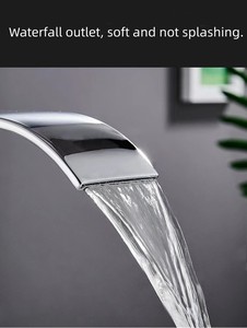 Keran kamar mandi, keran kamar mandi shower nikel disikat, gagang tunggal Stainless Steel, keran wastafel kamar mandi, keran wastafel - Product Image 2