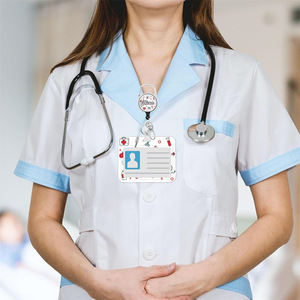 Easy-pull buckle, horizontal card <b>holder</b>, UV printed webbing, lanyard, Nurses' Day gift, syringe, medical staff name tag, <b>ID</b> - Product Image 4