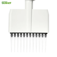 Pipette manuelle semi-stérilisée multi-canaux Sunhot TopPette en plastique, 8/12 canaux, en promotion