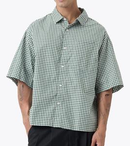 เสื้อเชิ้ตแขนสั้นทรงสี่เหลี่ยม ตัดเย็บแบบครอป ทรงบ็อกซี่ ผ้าถัก 100% คอตตอน สำหรับผู้ชาย เสื้อเชิ้ตแขนสั้นคุณภาพสูงสำหรับผู้ชาย - Product Image 2