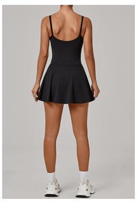 ملابس رياضية للياقة البدنية جيدة التهوية للنساء حمالة صدر مدمجة شورت تمرين في الهواء الطلق صالة ألعاب رياضية للتدريب تنورة جولف ملابس يوغا للتنس-OEM - Product Image 6