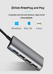 Hot bán <span class=keywords><strong>2025</strong></span> mới nhất 4-Port USB C HUB PD sạc USB 3.0 2.0 Combo Adapter <span class=keywords><strong>Macbook</strong></span> <span class=keywords><strong>Pro</strong></span> máy tính xách tay Docking Station làm bằng kim loại - Product Image 3