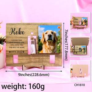 Handmade Tùy Chỉnh Cá Nhân Dog Tưởng Niệm Khung Ảnh Với Cổ Áo Chủ Và Lông Thú Vật Giữ Jar Đơn Giản Phong Cách Pet Giảm Giá Quà Tặng - Product Image 3