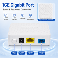1GE XPON ONU GPON EPON Dual Mode FTTH Unit Jaringan Optik Modem Fiber