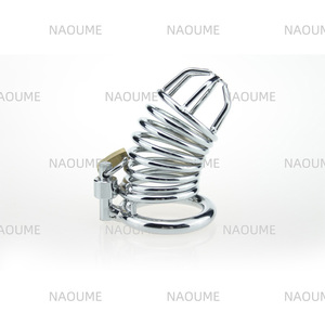 Heetverkopende mannelijke SM roestvrijstalen cock cage metalen mannelijke kuisheidsapparaat metalen <span class=keywords><strong>penis</strong></span> cock ring cage bondage seksspeeltjes voor mannen - Product Image 3