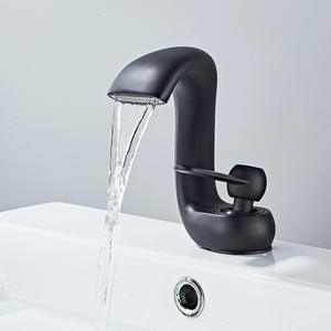 Grifo de lavabo creativo de latón con diseño de serpiente, monomando contemporáneo, montado en cubierta, superficie pulida, de un solo orificio, tipo <span class=keywords><strong>cascada</strong></span>, para gimnasio, con cerámica - Product Image 5