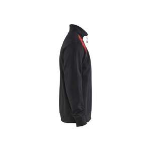 BLAKLADER - 335311589956M Sweat-shirt 2 tons à demi-zip Noir/Rouge-EAN 7330509456194 WORK HOODIES - Product Image 4