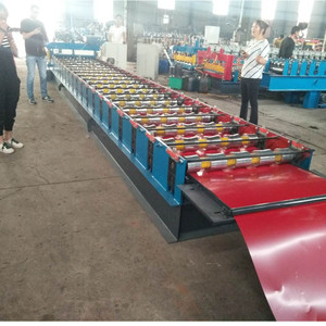 Machine de fabrication de tôles en acier 0,3-0,8 mm <span class=keywords><strong>pour</strong></span> toiture, production automatique de tuiles métalliques colorées en acier émaillé <span class=keywords><strong>pour</strong></span> toiture - Product Image 5