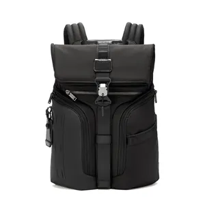 Custom tu-mi ALPHA BRAVO Logistics Flap Lid Mochila para hombre mochila negra