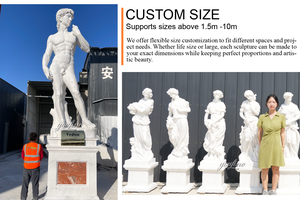 Estatua Ecuestre de Napoleón de Mármol Beige Natural de Tamaño Real para Decoración de Jardín o Villa al Aire Libre - Product Image 4