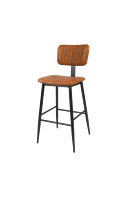 Chaise de salle à manger industrielle moderne en acier, style rétro, pour café commercial, dossier métallique sans accoudoirs, durable, stable, avec coussin en mousse