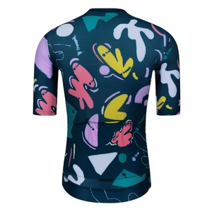 Maillot de cyclisme personnalisé par sublimation pour hommes, vêtements de cyclisme d'usine, haut de cyclisme sur route à manches courtes pour l'été, personnalisable avec marque privée - Product Image 2