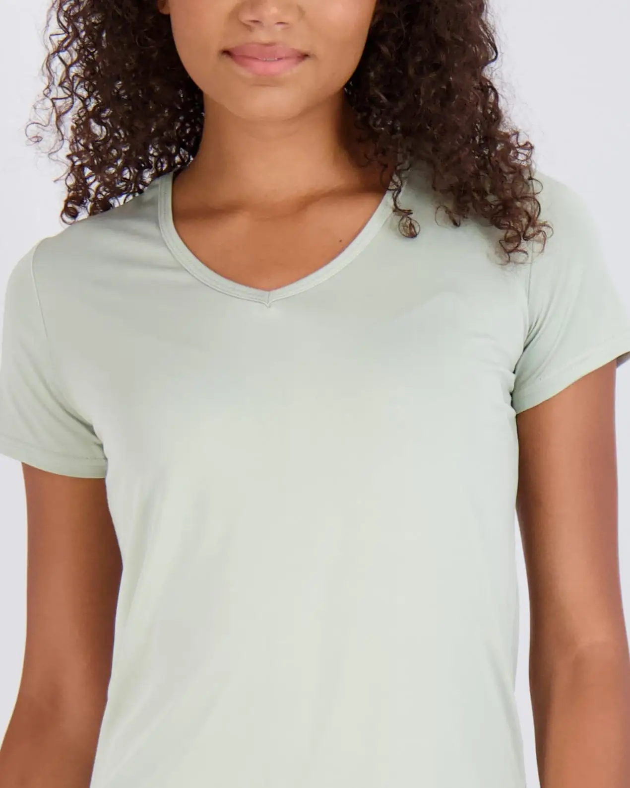 Düz düz renk kaliteli ve düşük fiyat doğrudan fabrika kadınlar özel Logo ile boy v yaka T-shirt