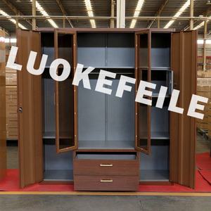 Armoire/<span class=keywords><strong>placard</strong></span> grande taille 4 portes 2 tiroirs avec miroir - Product Image 2