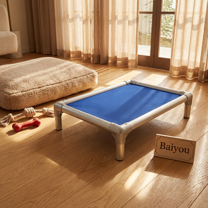 Baiyou Luxe Vierkante Aluminiumlegering PVC Ecologische Hondendeken Accessoires Waterdicht Verhoogd Kalmerend Koelend 95x70x20cm - Product Image 4