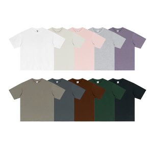 เสื้อยืดแขนสั้นทรงโอเวอร์ไซส์ผ้าฝ้ายเนื้อหนักพิเศษแบบสั่งทำพิเศษ ทอแน่น ความหนาแน่นสูง คุณภาพสูง - Product Image 3