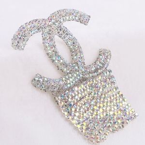 Hot fix 3D strass lettera decalcomanie strass stiratura patch - Product Image 2