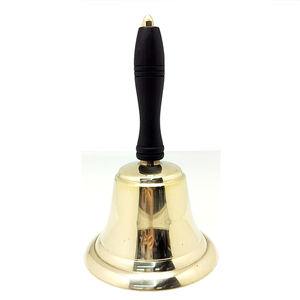 木製ハンドルガラガラアンティーク装飾パーティーハンドベルレストランコールサービスベルスクールハンドベルキッズデスクベルおもちゃ - Product Image 1
