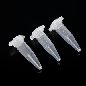 Tubos de centrífuga de plástico con fondo puntiagudo y tapa de rosca graduada para uso en laboratorio - Product Image 2
