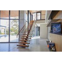 CBMmart escaliers flottants mono stringer Escalier intérieur droit en métal d'occasion en usine