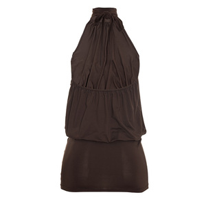 Viviblook J26DS023 Nouvelle Robe Mini Moulante de Soirée pour Femme, Couleur Unie, Sans Manches, Dos Nu à Lacets - Product Image 5